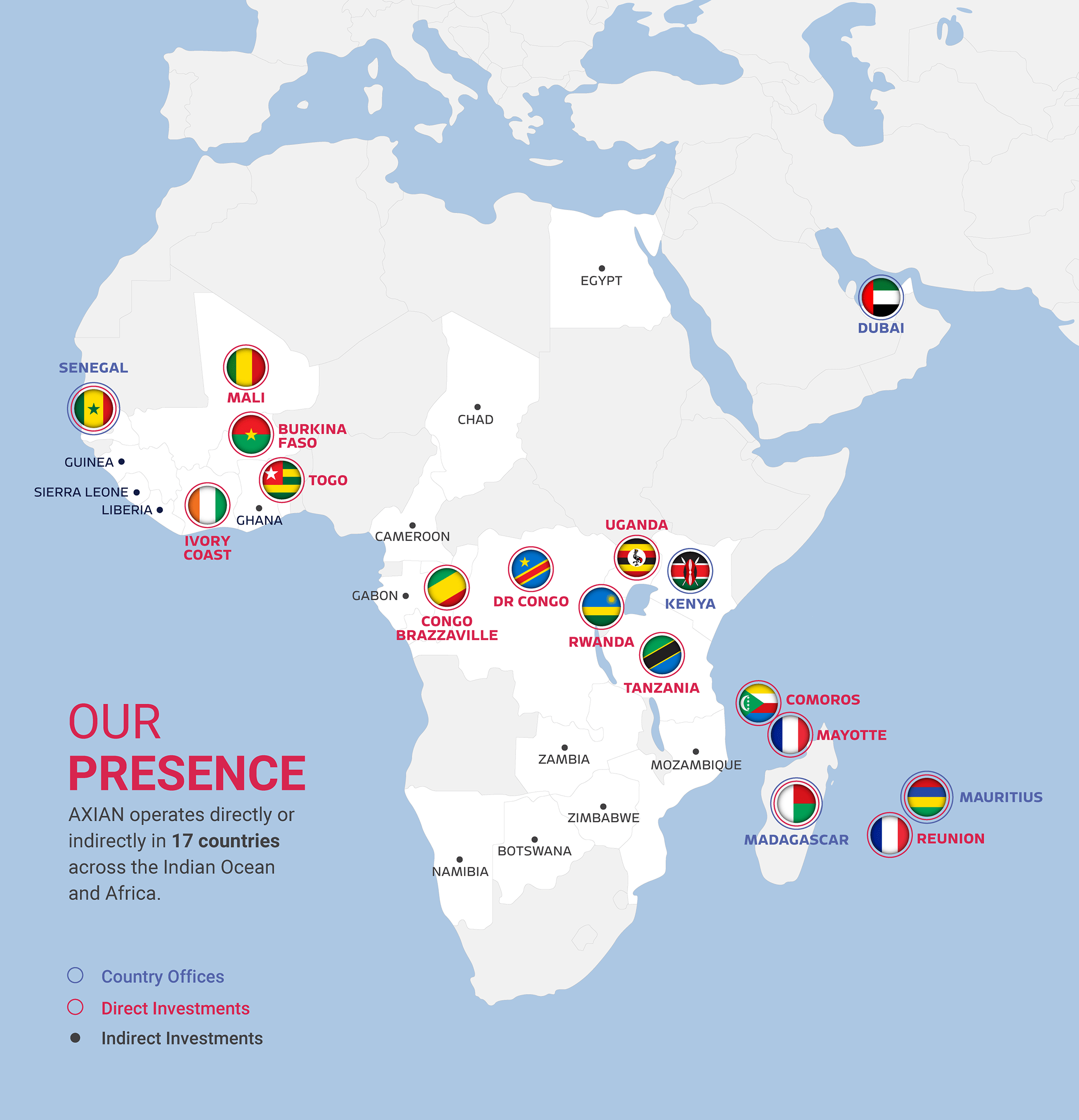 mobile africa map with AXIAN operations